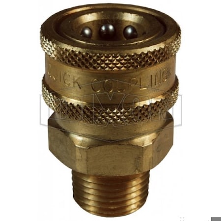 Dixon 3/8 V COUP, 3/8 M-NPTF BRASS, UNVLAVED 3VM3-B-E
